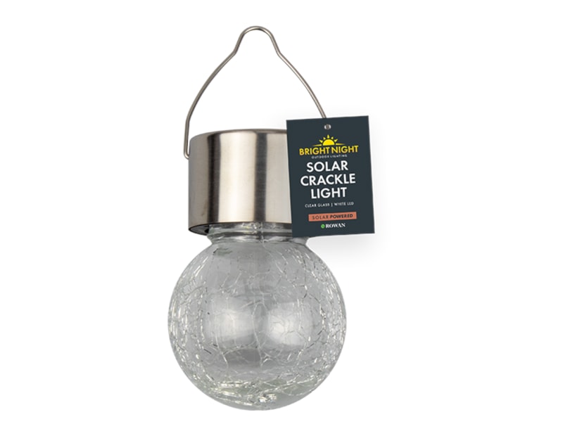 Wholesale Solar Clear Glass Crackle Ball Light