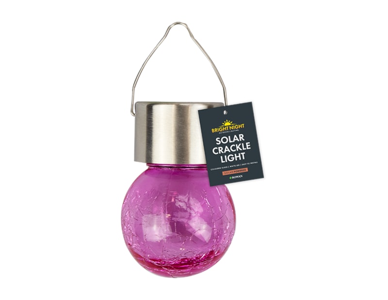 Wholesale Solar Coloured Glass Crackle Ball Light