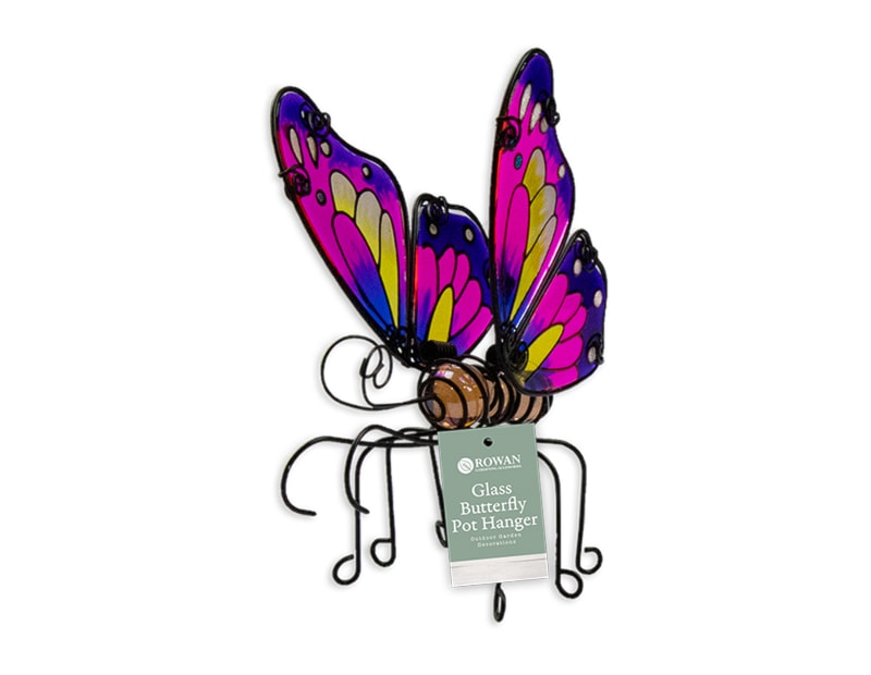 Wholesale Decorative Glass butterfly pot hanger | Gem imports Ltd.