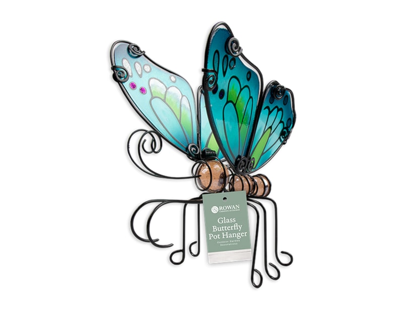 Wholesale Decorative Glass butterfly pot hanger | Gem imports Ltd.