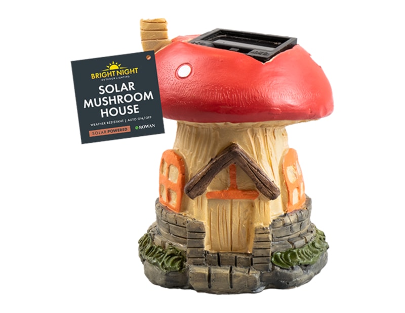 Wholesale Resin Mushroom House Solar Light