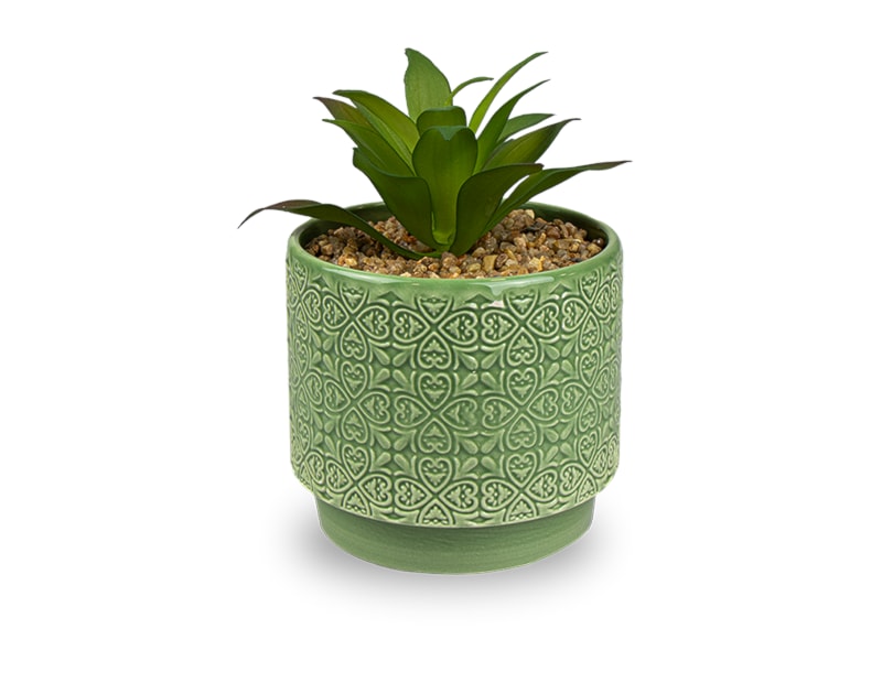 Wholesale Artificial Plant in Dolomite Textured Pot