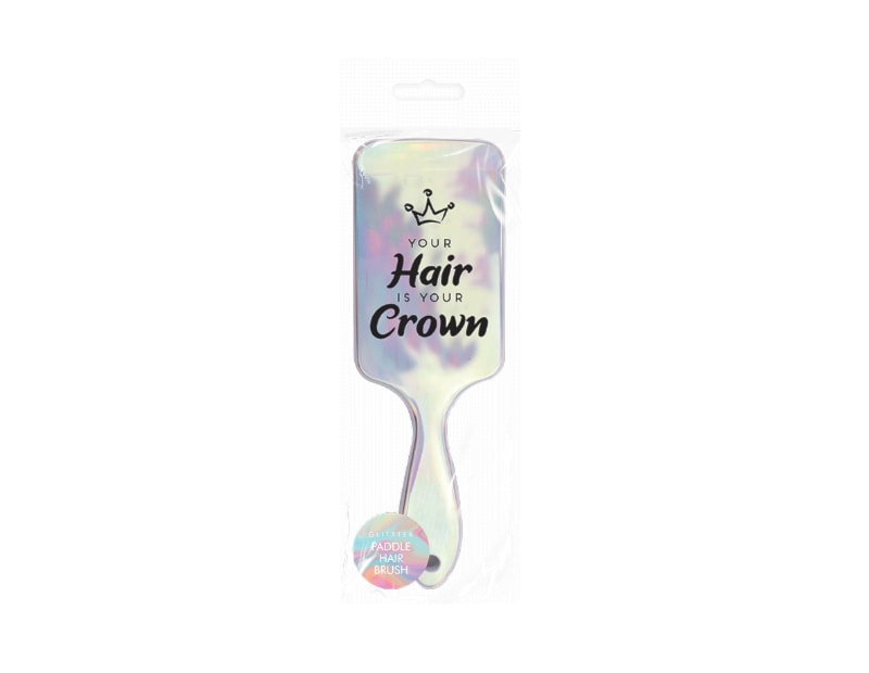 Wholesale Printed Iridescent Paddle Hair Brushes