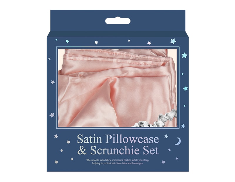 Wholesale Satin pillowcase & scrunchie set