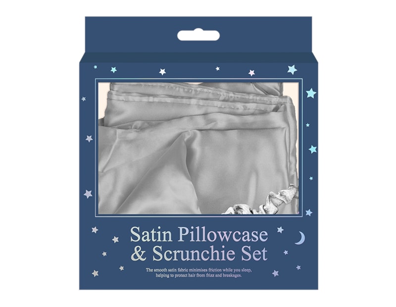 Wholesale Satin pillowcase & scrunchie set