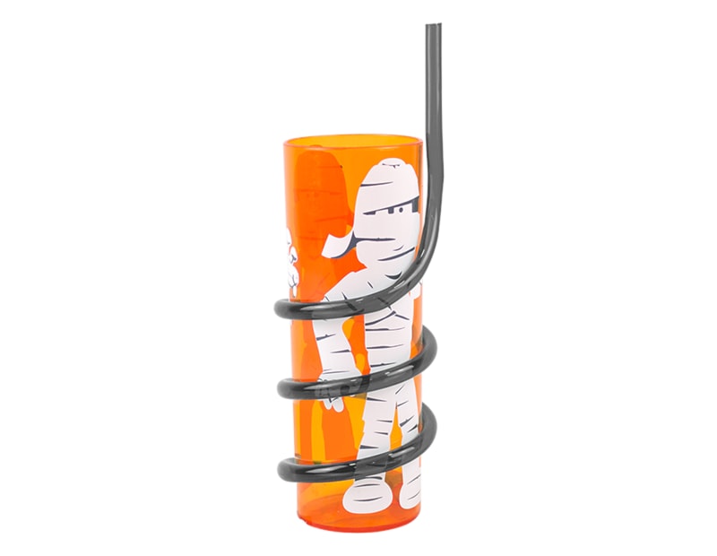 Wholesale Halloween spiral straw tumbler