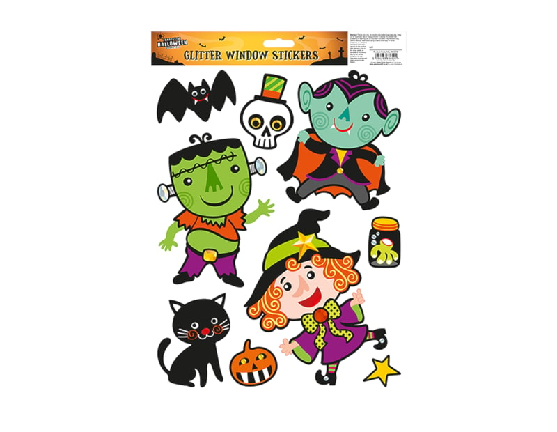 Wholesale Halloween Glitter Window Stickers