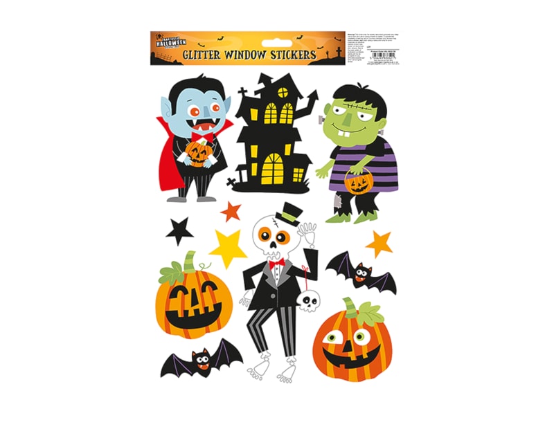 Wholesale Halloween Glitter Window Stickers