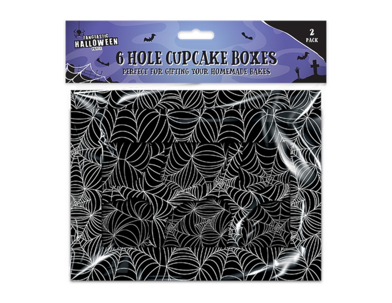 Wholesale Halloween 6 - hole Cupcake boxes 2pk | Gem imports Ltd.