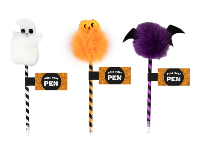 Wholesale Halloween Pom Pom Pens | Gem imports Ltd.