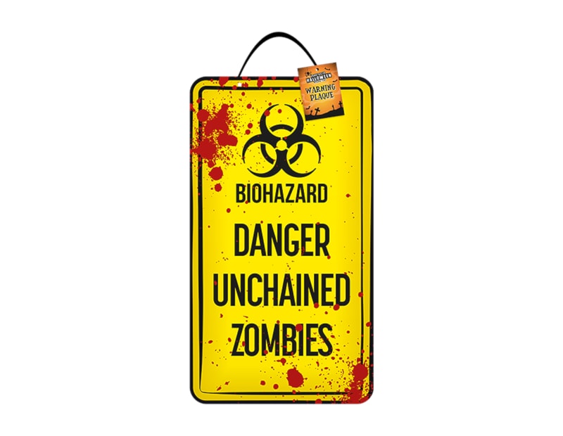 Wholesale Halloween warning plaque