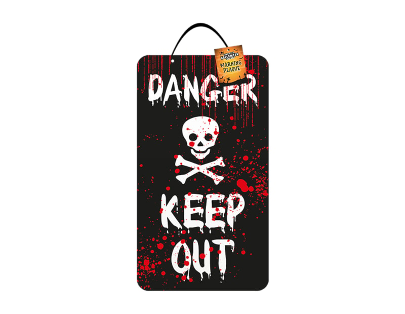 Wholesale Halloween warning plaque