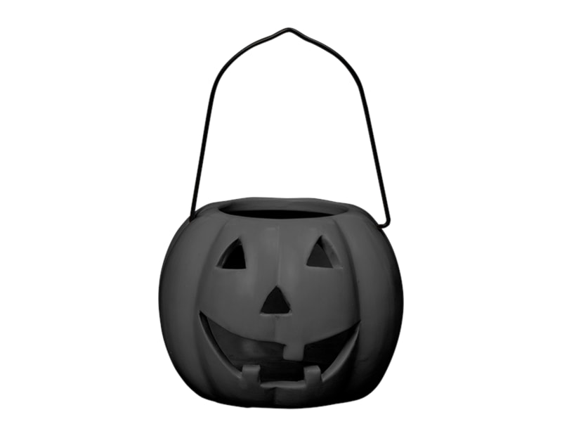 Wholesale Halloween Pumpkin Tealight Holder with Handle