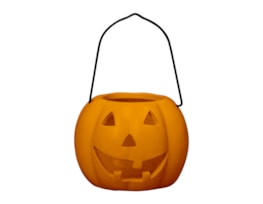 Wholesale Halloween Pumpkin Tealight Holder with Handle