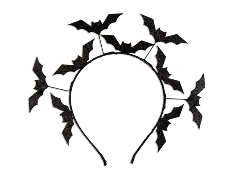 Wholesale Black Glitter Bat  Headband