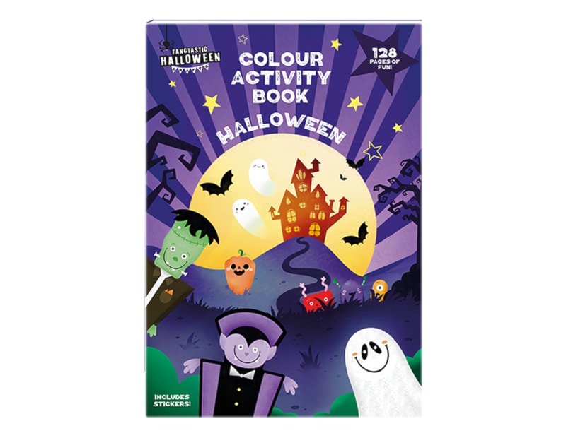 Wholesale Halloween Colour & Activity Book with Stickers PDQ