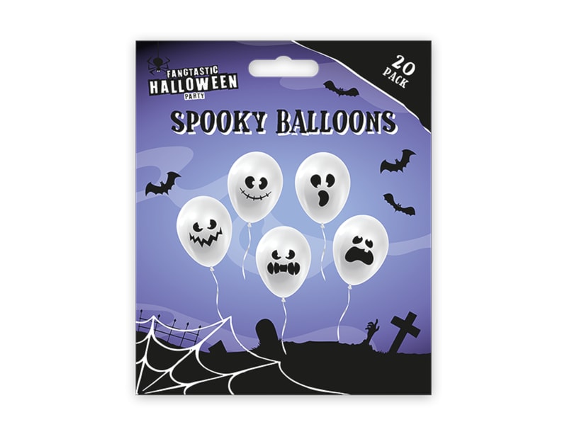 Wholesale Spooky Printed Balloons 20pk