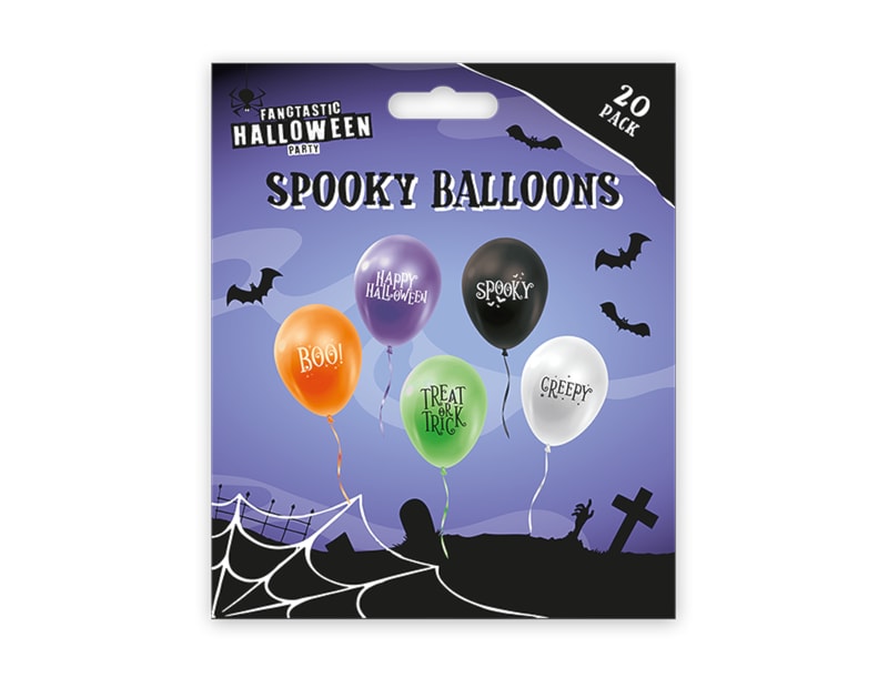 Wholesale Spooky Printed Balloons 20pk