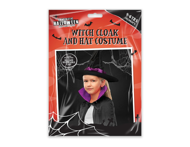 Wholesale Children's Witch Cloak & Hat Costume