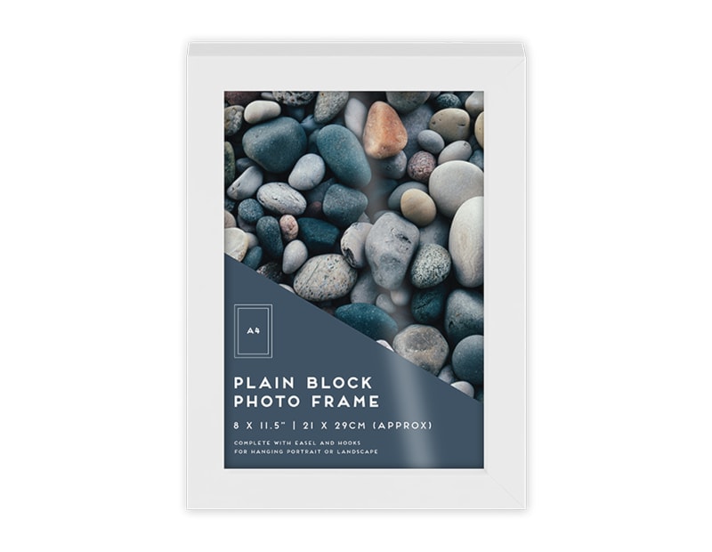 Wholesale White Block Photo Frame A4 1pk PDQ