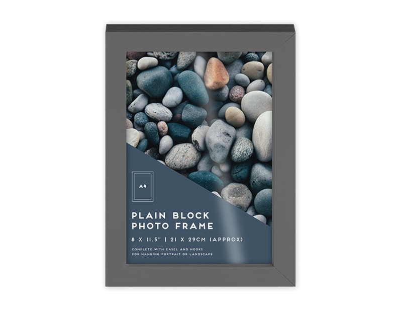 Wholesale Grey Block Photo Frame A4 1pk PDQ