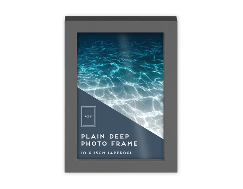 Wholesale Grey Photo Frame 4 X 6" 1pk PDQ