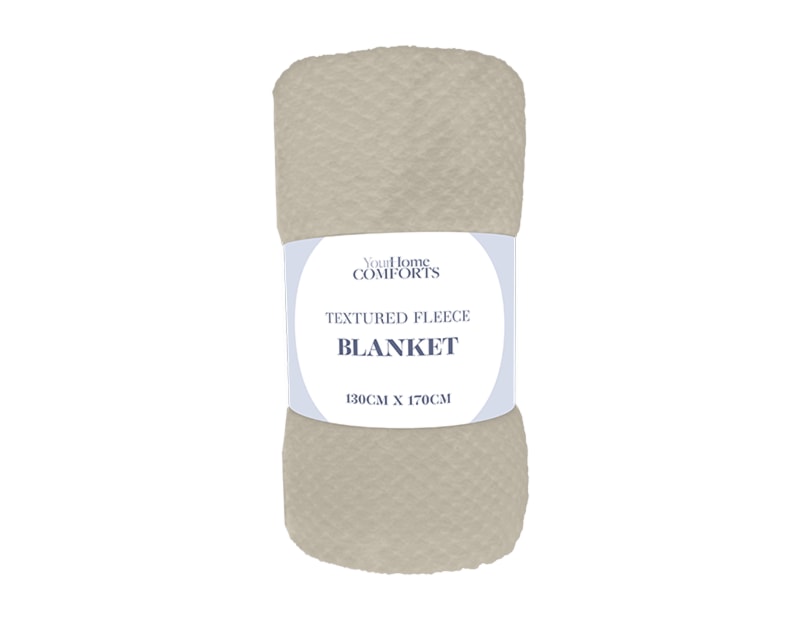 Wholesale Textured Fleece Blanket 130 x 170cm