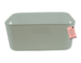 Wholesale Rattan Effect Storage Box with Handles 13L