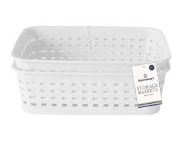 Rattan Effect Storage Baskets 2pk