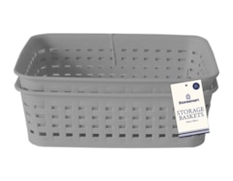 Rattan Effect Storage Baskets 2pk