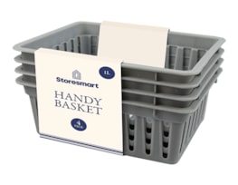 Wholesale Plastic Handy Basket 4pk -  1L