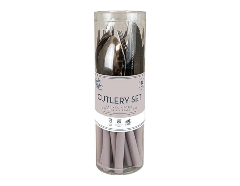 Wholesale Natural Cutlery Set 16pk