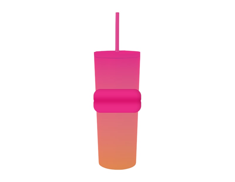 Wholesale Ombre Tumbler with Straw 700ml