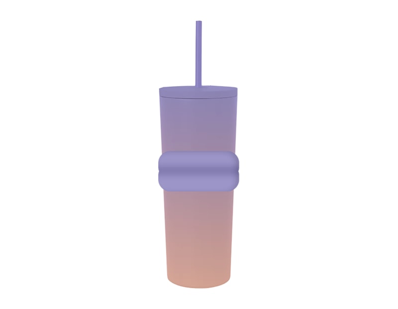 Wholesale Ombre Tumbler with Straw 700ml