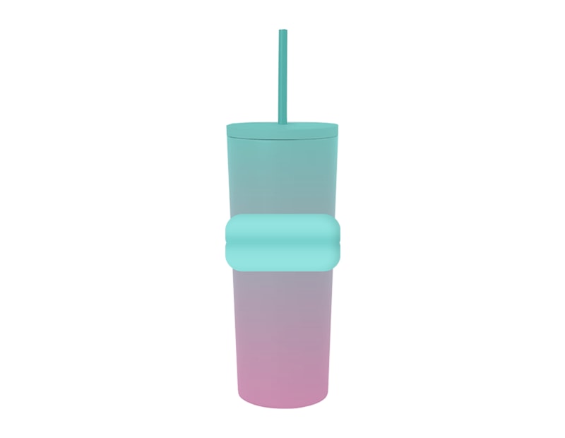 Wholesale Ombre Tumbler with Straw 700ml