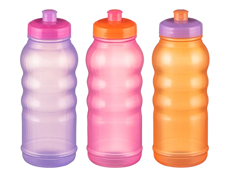 Wholesale Kids Pull Top Sports Bottle 3pk 550ml