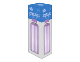 Wholesale Lilac Ribbed Glass Water Bottle 500ml