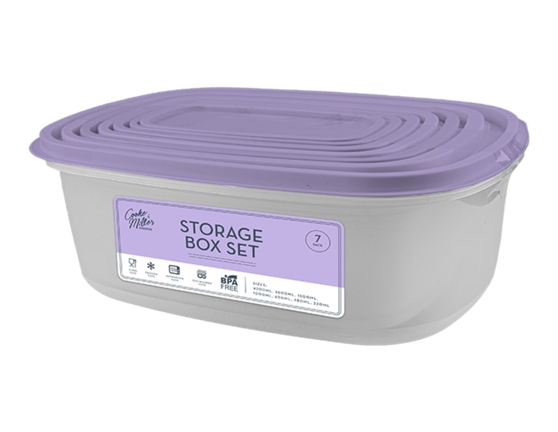 Wholesale Pastel Storage Box Set 7pk