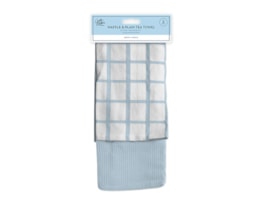 Wholesale Pastel Terry Waffle & Plain Tea Towel 2pk