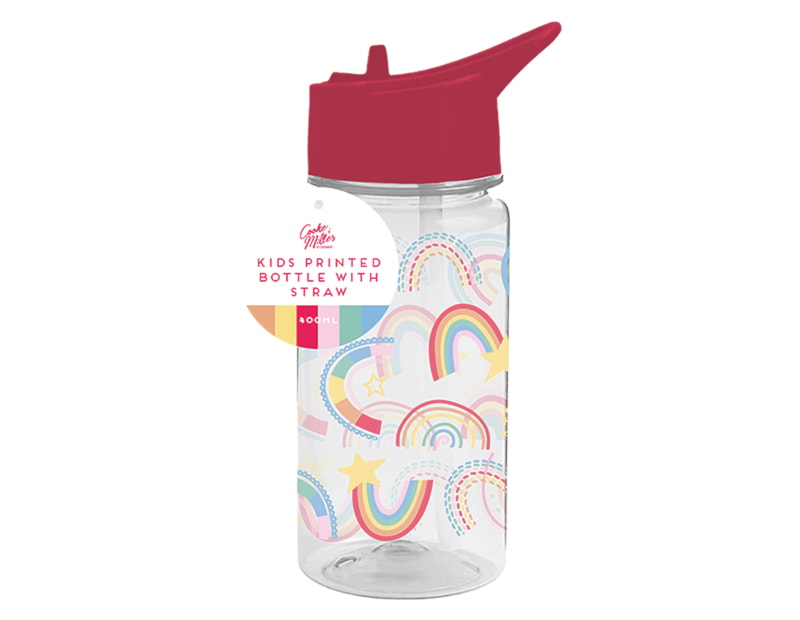 Wholesale Girls Printed Bottle With Straw