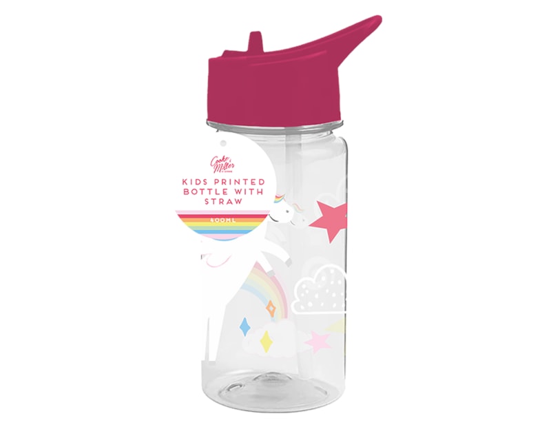 Wholesale Girls Printed Bottle With Straw