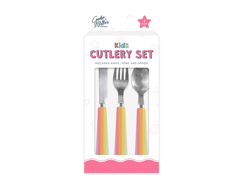 Wholesale Unicorn 3 Piece Cutlery Set PDQ