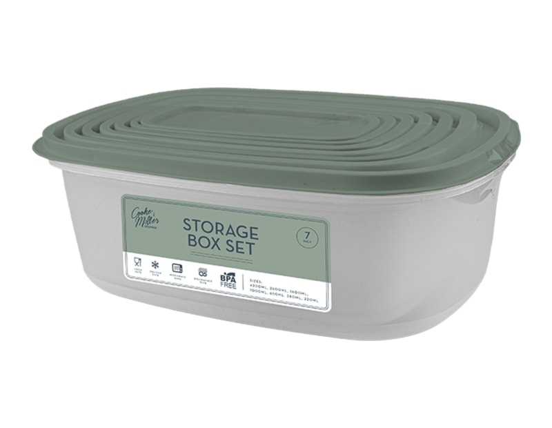 Wholesale Natural Storage Box Set 7pk