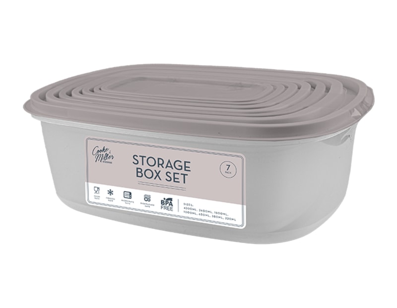 Wholesale Natural Storage Box Set 7pk