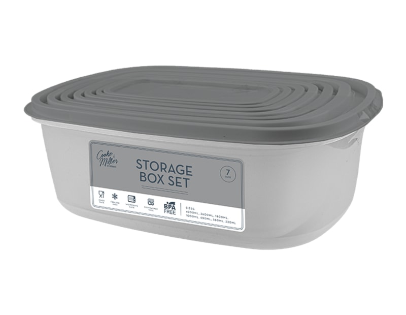 Wholesale Natural Storage Box Set 7pk