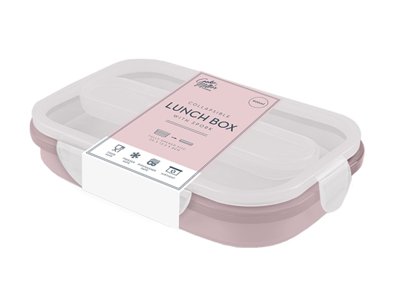 Wholesale Natural Collapsible Lunch Box With Spork