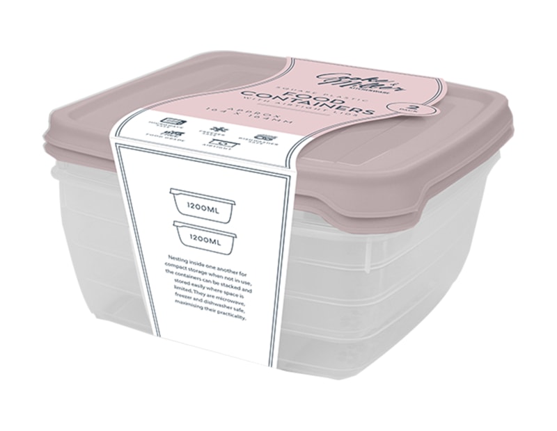 Wholesale Natural Plastic Container 2pk