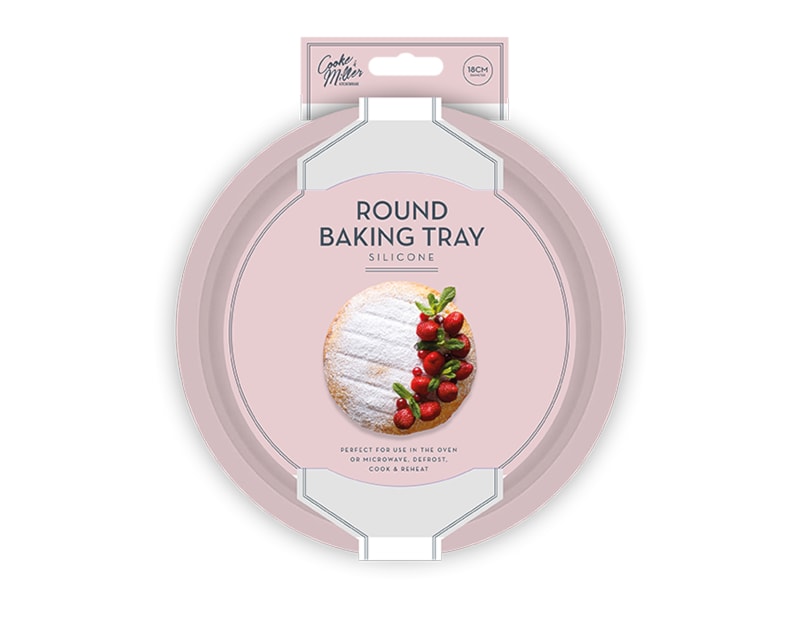 Wholesale Natural Silicone Round Baking Tray 18cm