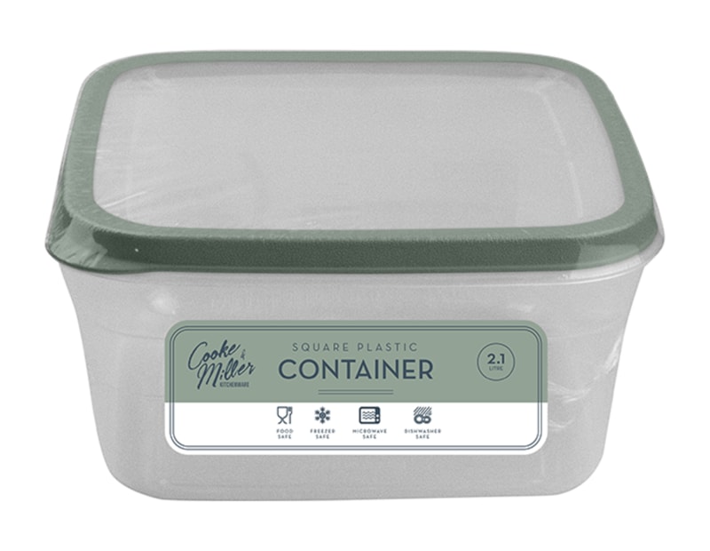 Wholesale Natural Square Container 2.1L