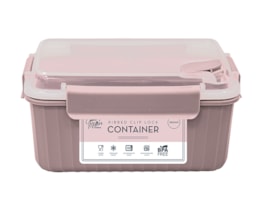 Wholesale Natural Ribbed Clip Lock Container 960ml